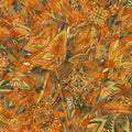 Golden Feathers Saffron Metallic