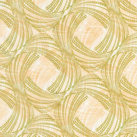 Golden Feathers Abstract Parchment Metallic