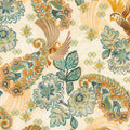 Golden Feathers Floral Parchment Metallic