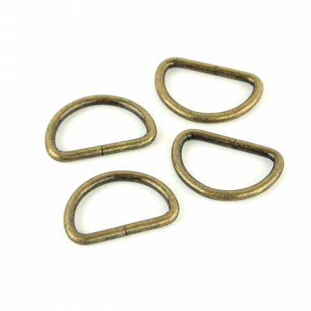 Four D-Rings 1" Antique from Sallie Tomato