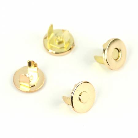 Two Magnetic Snaps 1/2" Gold