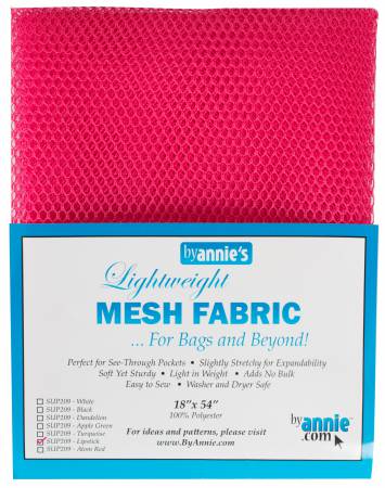 Lightweight Mesh Fabric - Lipstick (18" x 54")