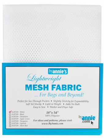 Lightweight Mesh Fabric - White( 18" x 54")