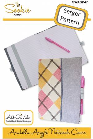 Arabella Argyle Notebook Cover Serger Pattern
