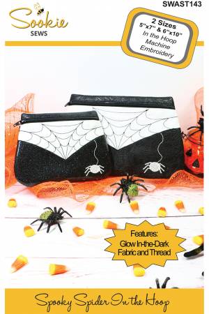Spooky Spider Zipper Bag In the Hoop