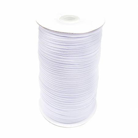 White Flat Elastic 1/8" - Sold By the Yard