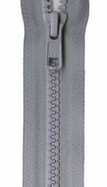 Vislon Closed Bottom Zipper 7in Foggy Gray