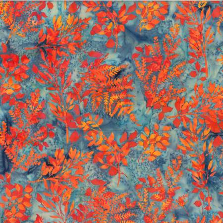 Bali Batik Leafy Branches - Sunset