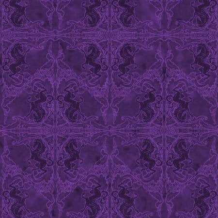 Unicorn Magic Digital Coat of Arms Eggplant